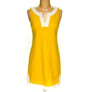 BR Yellow And White Mini Dress